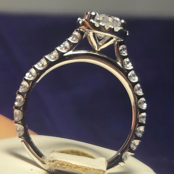 Romance Engagement Sterling Silver Ring Sz 6 - Picture 4 of 8